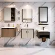 Adjustable Shelves Wall Mounted Bathroom Vanity Cabinet with Mirror - 2