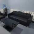 5-Seater Black Waiting Sofa - 2