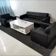 5-Seater Black Waiting Sofa - 3