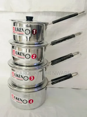 Set ya Sufuria 4 za Aluminium na Vifuniko