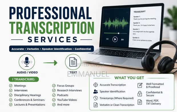 Audio Transcription Services - Nakuru - 1