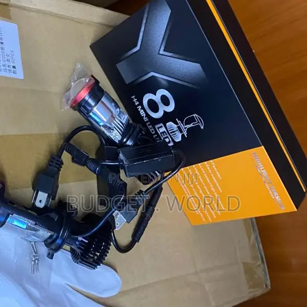 Y8 H4 LED Projector Headlight Bulbs - 6000K White - 1