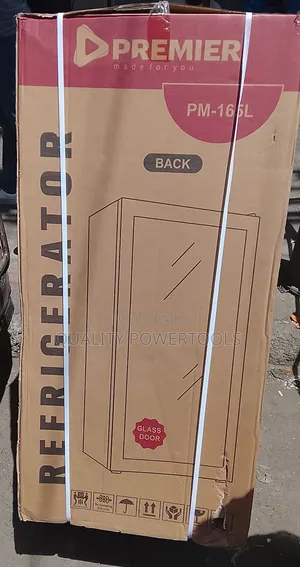 Premier 165L Glass Door Refrigerator - Black