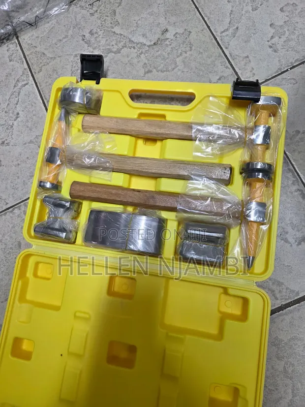 7-Piece Panel Beating Hammer and Dolly Set - 1