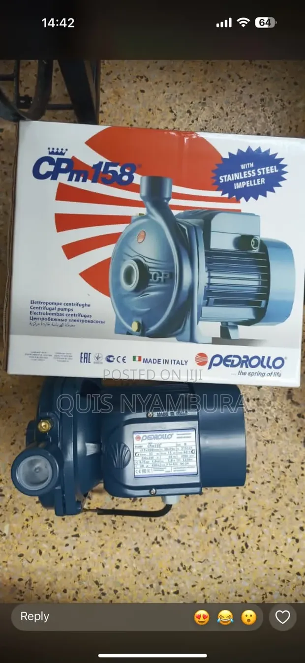 1hp Pedrollo Electric Water Pump CPM158 - 1