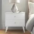 Modern Nightstand Table Cabinet - White - 1