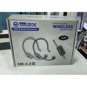 Omax SM-4.2 UHF Dual PA Wireless Microphones (3-in-1)