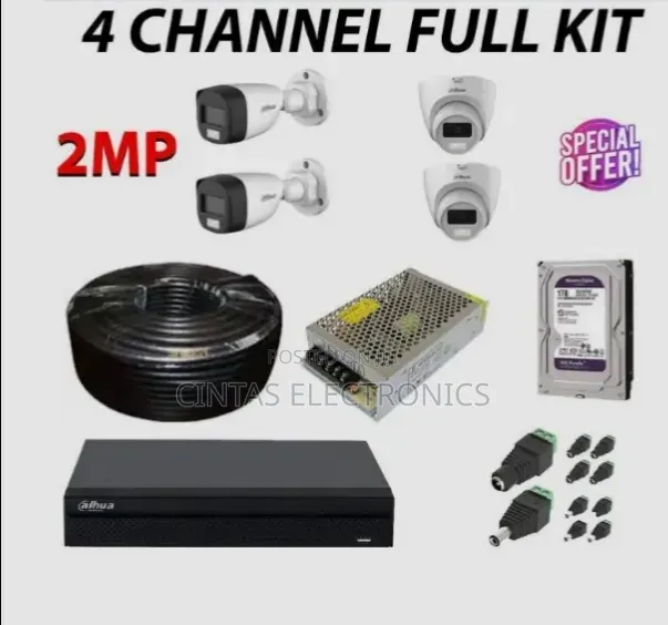 Dahua 4 Channel Full HD CCTV Kit (2MP) - 1