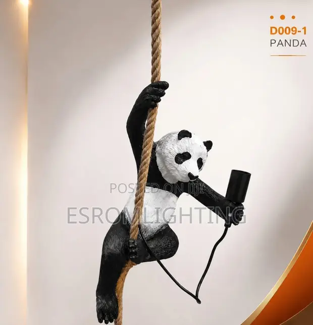 Panda Rope Pendant Lamp Holder - D009-1 - 1