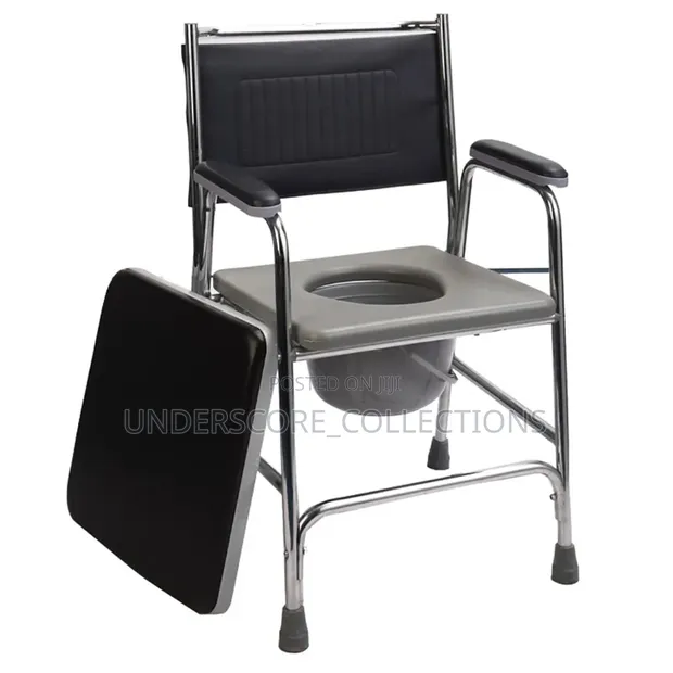 Chrome Plated Steel Commode Chair - 1