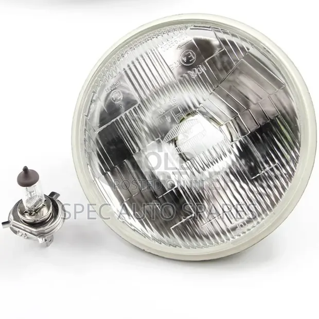 Round Semi Sealed Beam Headlight with Bulb - 1
