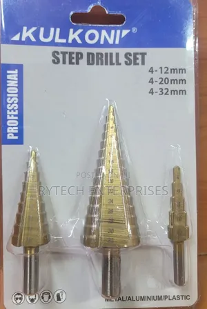 3-Piece Quality Step Drill Bits Set