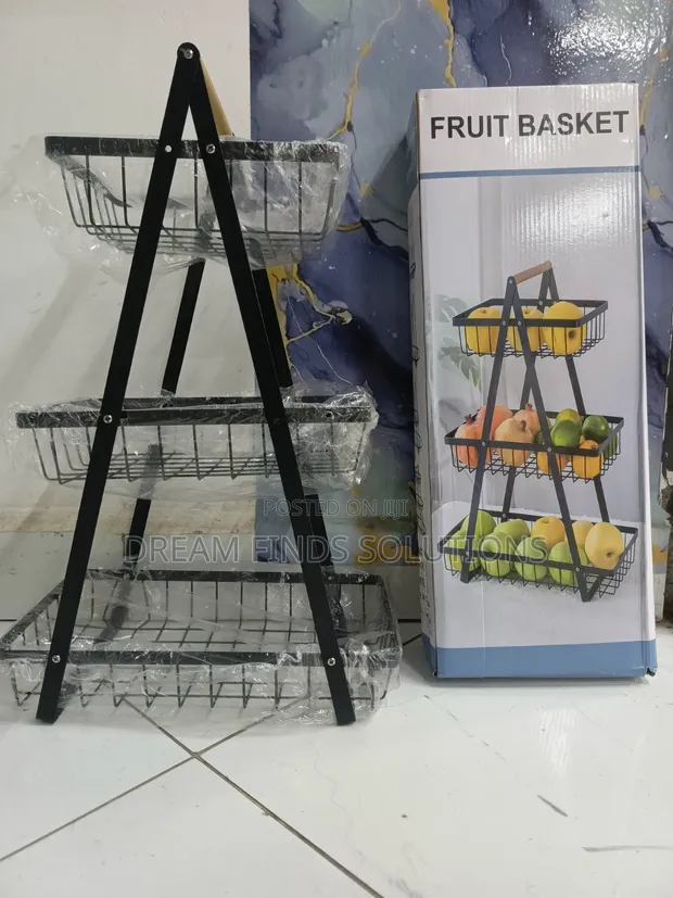 3-Tier Space-Saving Fruit & Vegetable Market Stand - 1