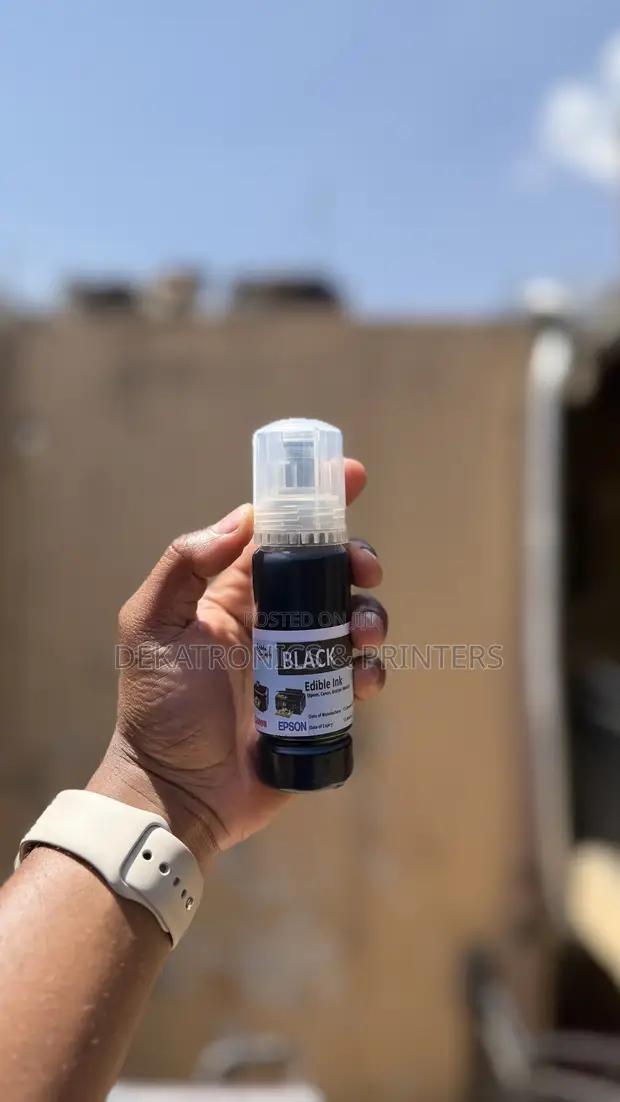 Black Edible Ink for Epson, Canon, Brother Printers - 1