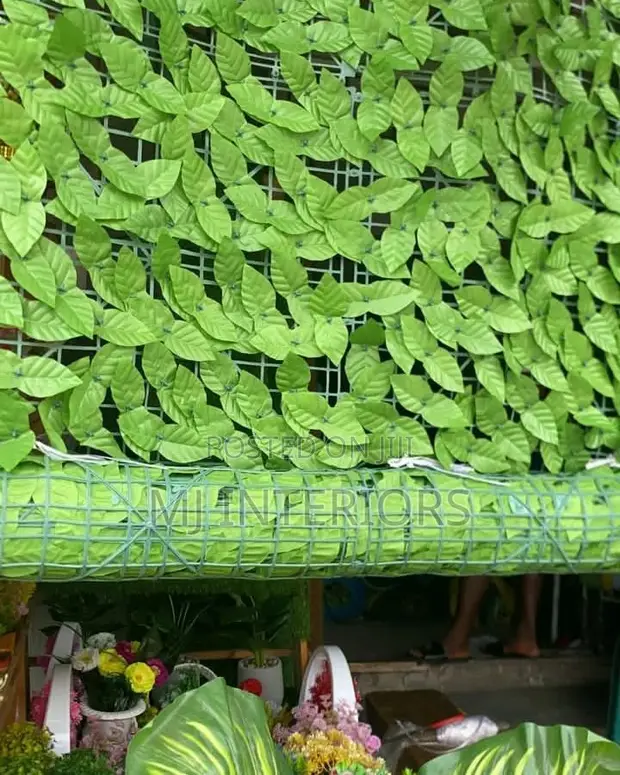 Artificial Green Leaf Barrier for Balcony Fence and Garden Screening - 1
