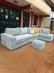 5 Seater L-Shape Sofa with Ottoman - Fog Grey - 1