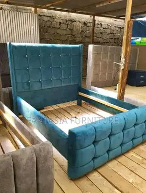 5 Seater Teal Tufted Chester Bed