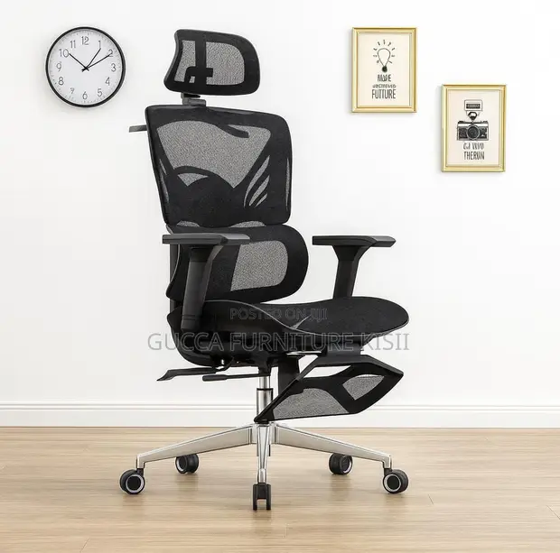 Orthopedic Office Chair with Footrest - 1