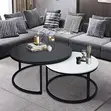 Space-Saving Nesting Coffee Tables with Metal Legs - 3
