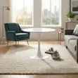 Round White Marble Coffee Table - 3