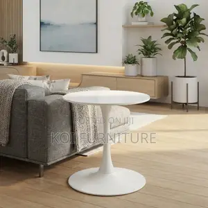 Round White Marble Coffee Table