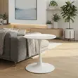 Round White Marble Coffee Table - 4