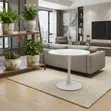 Round White Marble Coffee Table - 5