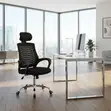Adjustable Fabric Office Chair with Headrest - 1