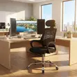Adjustable Fabric Office Chair with Headrest - 2