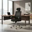 Adjustable Fabric Office Chair with Headrest - 5