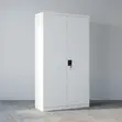 Double-Door Steel Office Cabinet - White - 2