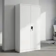 Double-Door Steel Office Cabinet - White - 3