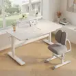 Height Adjustable Manual White Office Desk (1200mm) - 2