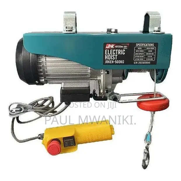 1400W Electric Hoist 800Kg Lifting Capacity - 1