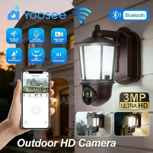 T911 Outdoor AC WiFi Vintage Courtyard Light with Rotating Camera