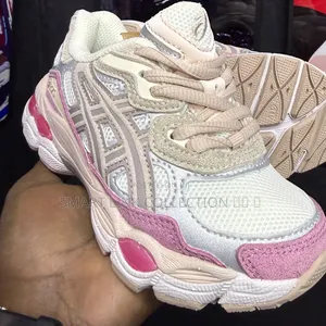 ASICS Kids Cream Pink Sneakers