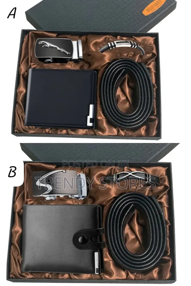 Men's Gift Set: Wallet, Belt & Bracelet - 1