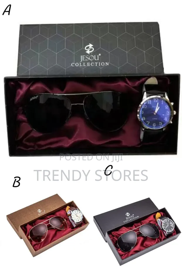 Jesou Men's Gift Set: Watch & Sunglasses - 1