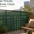 Stylish Balcony Fence/Shield - Black - 1