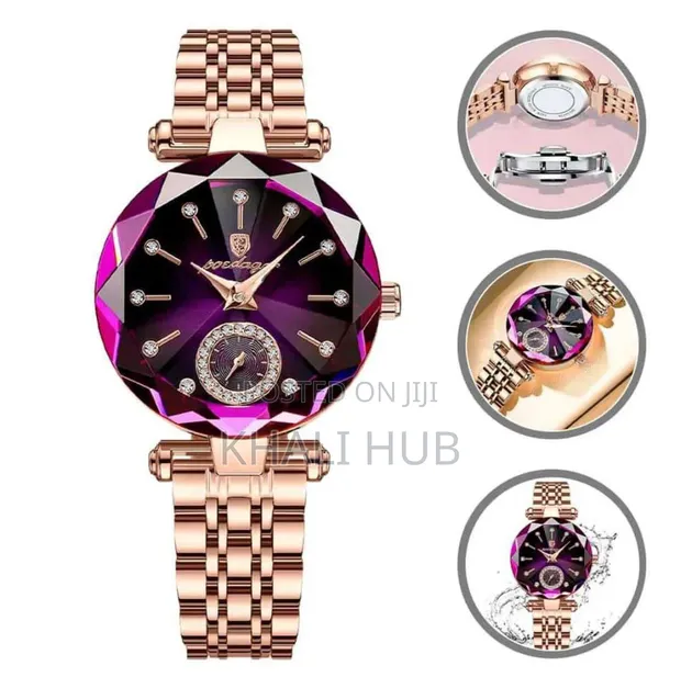 Poedagar Rose Purple Ladies Watch #719 - 1
