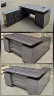 Dark Gray 1.6m Executive Office Desk - 1