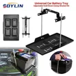 Sturdy Metal Battery Holddown Tray & Adjustable Clamp Kit - 2