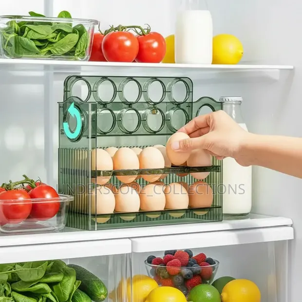 30 Grid Egg Storage Box - Green - 1
