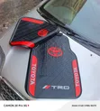 Antislip Diamond Pattern Toyota Floor Mats with Red Borders - 2