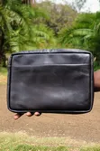 Genuine Leather Laptop Sleeve - Medium Brown - 3