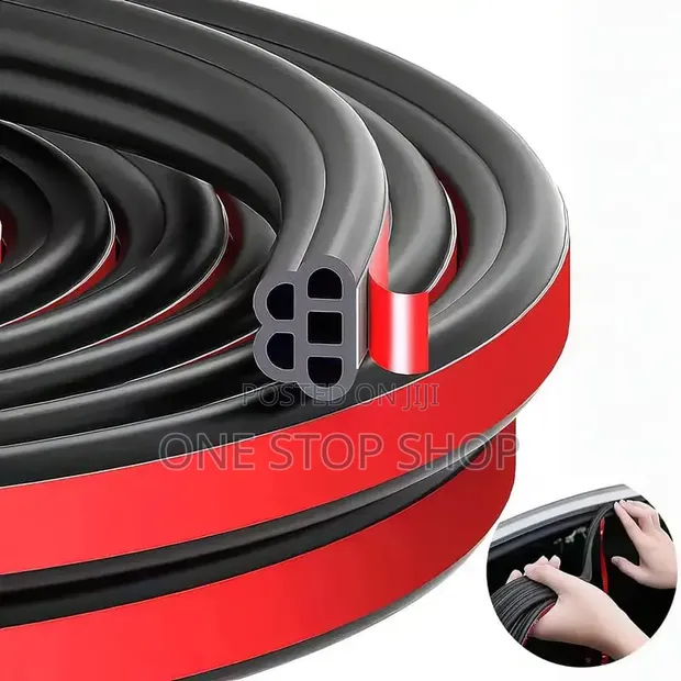 10m B-Shaped Noise Reduction & Waterproofing Rubber Strip - 1