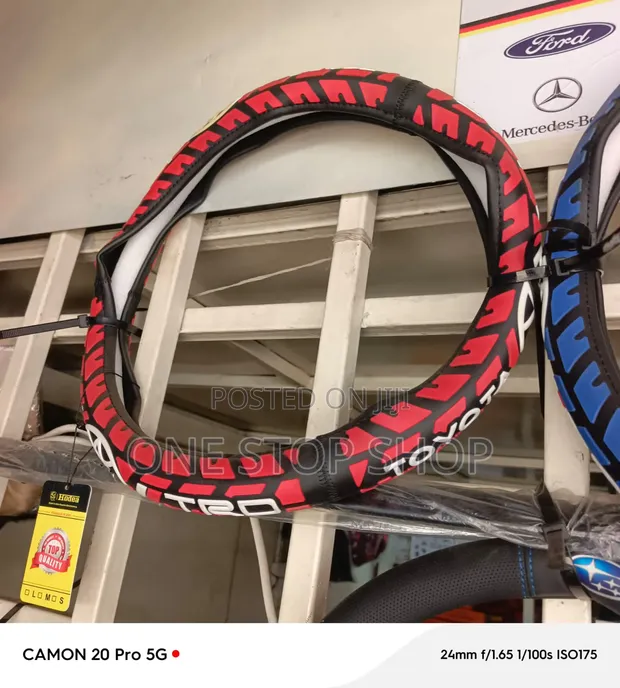 Custom Red-Black Toyota Steering Wheel - High Performance Look - 1
