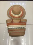 Woven Beach Bag with Matching Hat - 2