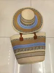Woven Beach Bag with Matching Hat - 3