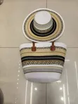 Woven Beach Bag with Matching Hat - 4